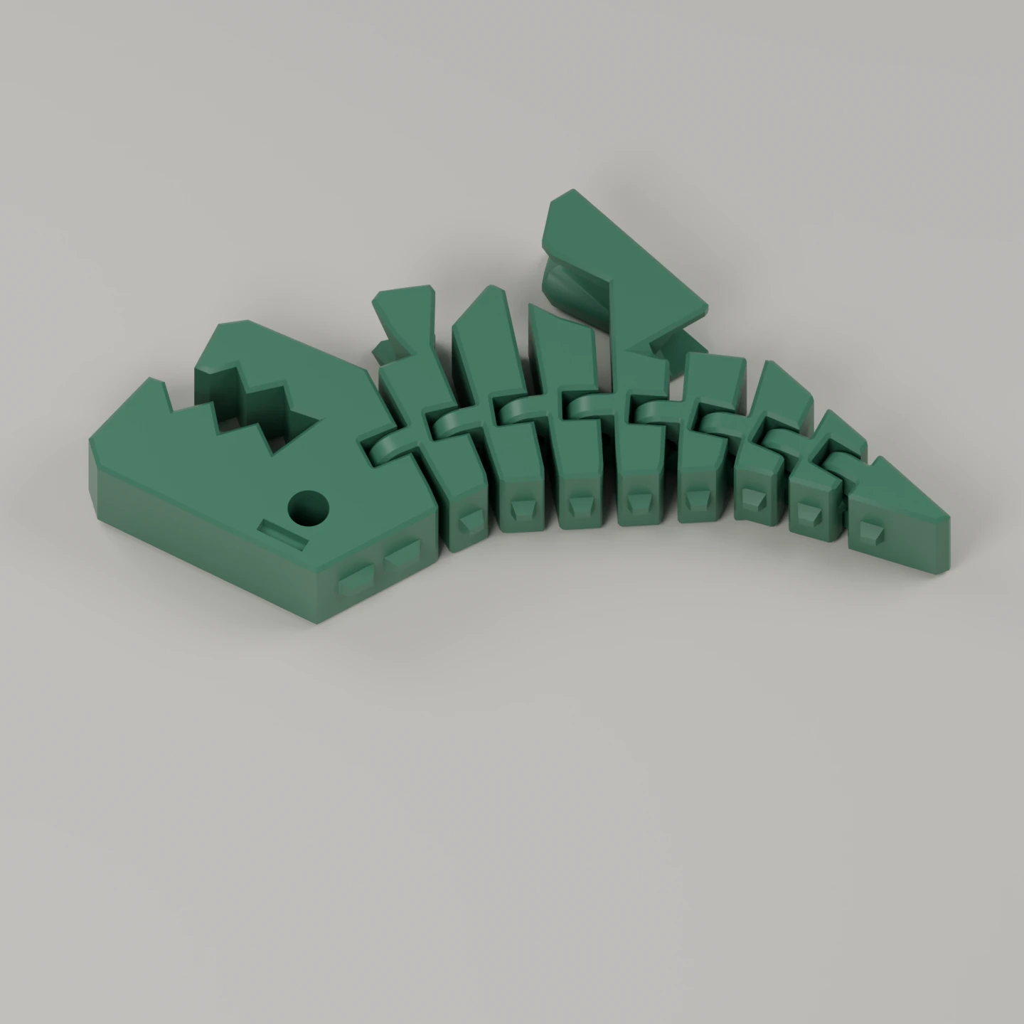 Flexi Rex – verstärkte Gelenke – digitale 3D-Vorschau, kein Produktfoto