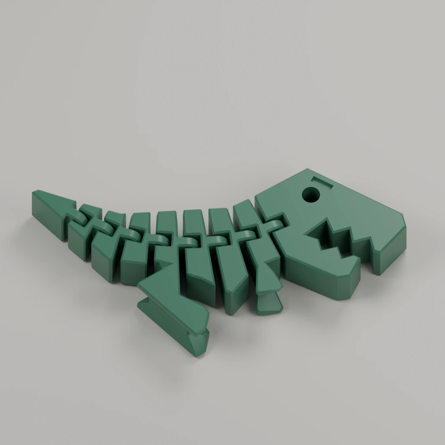 Flexi Rex – verstärkte Gelenke – digitale 3D-Vorschau, kein Produktfoto